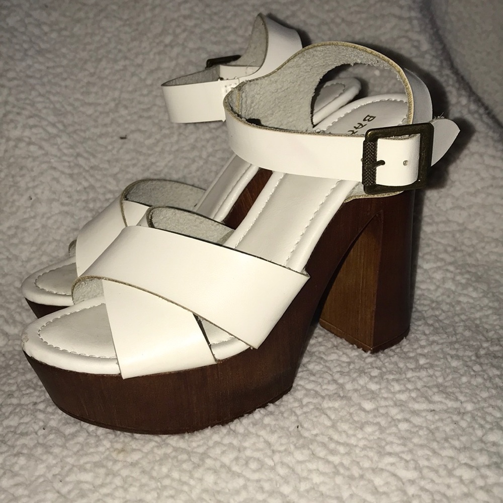 Bamboo fake wooden heels